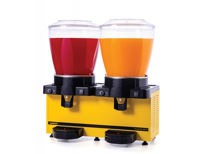 Samixir 2'li Ayran - Meşrubat Makinesi - 44 Litre Sarı Gövde A+A Samixir 2'li Ayran - Meşrubat Makinesi - 44 Litre Sarı Gövde A+A