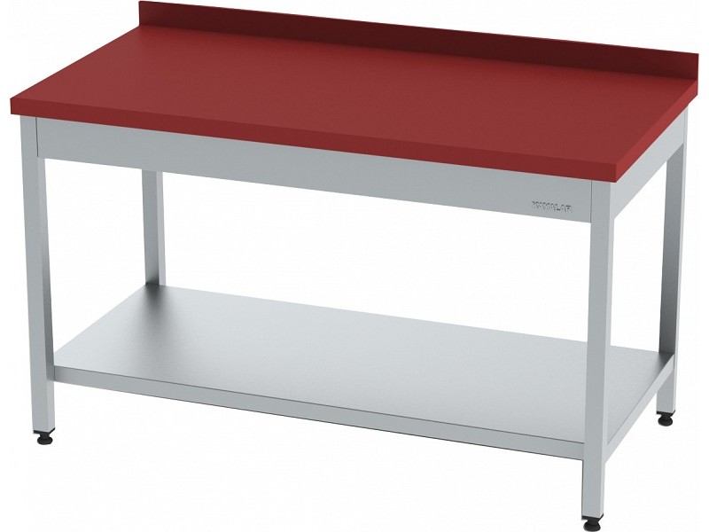 Polietilen Tablalı Paslanmaz Çalışma Tezgahı Taban Raflı Açık 100x60x85 Polietilen Tablalı Paslanmaz Çalışma Tezgahı Taban Raflı Açık 100x60x85