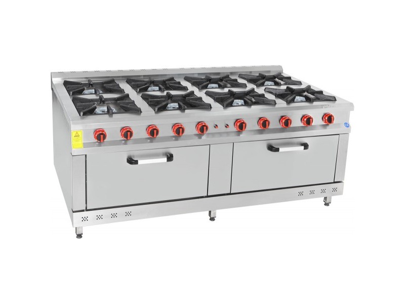 Himaksan 8 Ocaklı 2 Fırınlı Kuzine, Gazmer Onaylı Gazlı Lpgli veya Doğalgazlı Ce Belgeli 200X100X85 ''FİYAT VE STOK SORUNUZ''