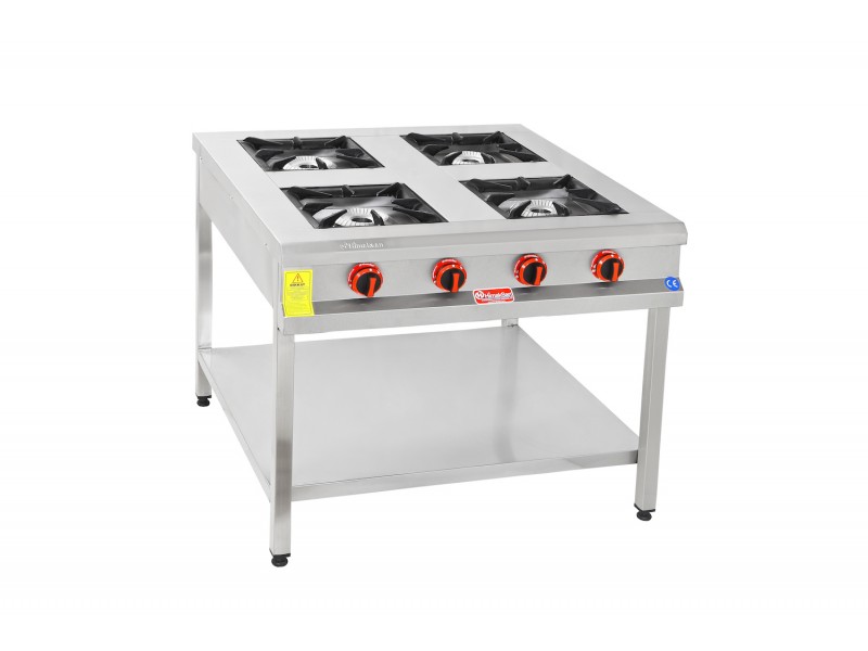 Himaksan Taban Raflı Gazlı Dört Ocaklı, Gazmer Onaylı Lpgli veya Doğalgazlı Ce Belgeli 80X80X85 Ocak ''FİYAT VE STOK SORUNUZ''