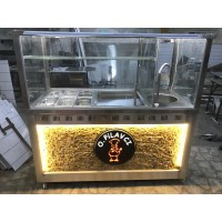 Pilav Ayran Çorba Yemek Tezgahı - Bölmeli Tavuklu Nohutlu Pilav Tezgahı