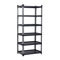 Plastik 5 Katlı Açık Sabit Raf, Antrasit Gri Plastik 5 Katlı Açık Sabit Raf, Antrasit Gri