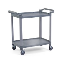 Plastik Servis Arabası 2 Katlı Açık, Gri