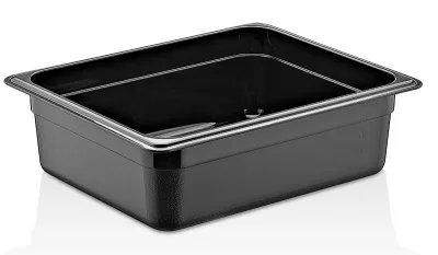 Polikarbon Siyah Gastronom Küvet 1/2 - 100 mm