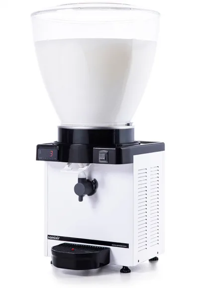 Samixir Panoramik Köpüklü Ayran Makinesi - 40 Litre Beyaz Gövde