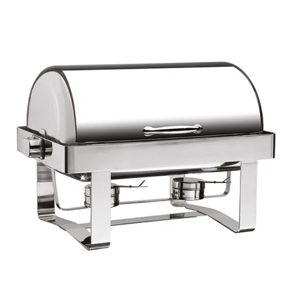 ''STOKTA YOK!'' Öztiryakiler Rolltop Kapak Chafing Dish - Reşo 180 Derece Açılır Kapaklı Elektrikli  