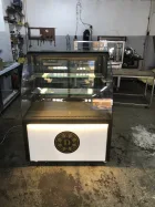 Pasta Dolabı Bombe Camlı Beyaz Dekorlu 100 cm ''FİYAT SORUNUZ''