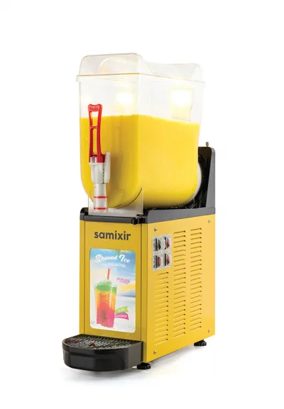 Samixir Allure Ice Slush, Granita, Buzlaş &amp; Karsambaç Makinesi 12 lt, Sarı