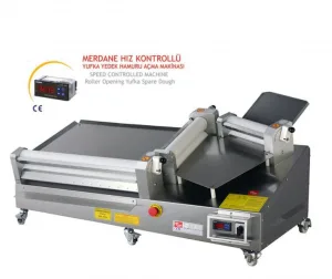 Şengün Makine 60 cm Üç Merdaneli Yufka Yedek Hamuru Açma Makinesi Hız Kontrollü SM-60-3