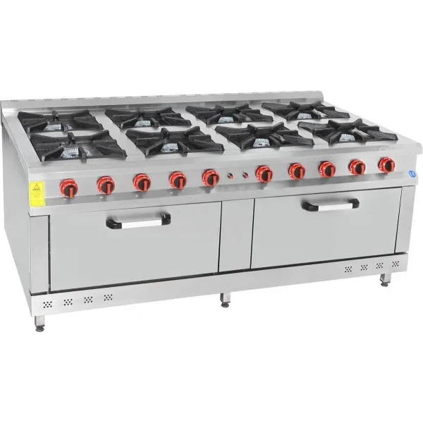 Himaksan 8 Ocaklı 2 Fırınlı Kuzine, Gazmer Onaylı Gazlı Lpgli veya Doğalgazlı Ce Belgeli 200X100X85 ''FİYAT VE STOK SORUNUZ''