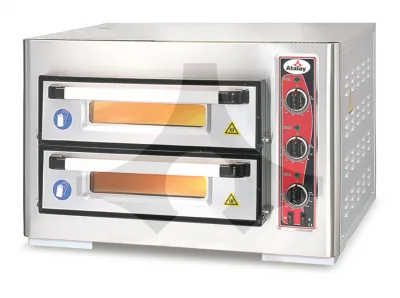 Atalay Çift Katlı Pizza Fırını 20 cm x 4 Pizza APF-40-2 