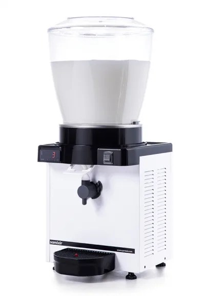Samixir Panoramik Köpüklü Ayran Makinesi - 22 Litre Beyaz Gövde