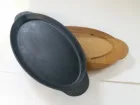 Ahşap altlıklı döküm tavalı balık tavası seti