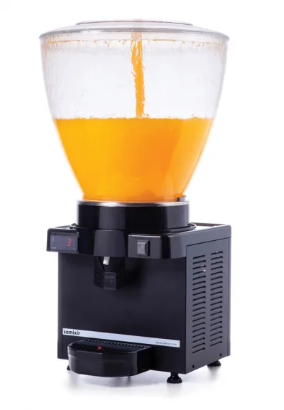 Samixir Panoramik Şerbet - Limonata Makinesi Dijital - 40 Litre Siyah Gövde