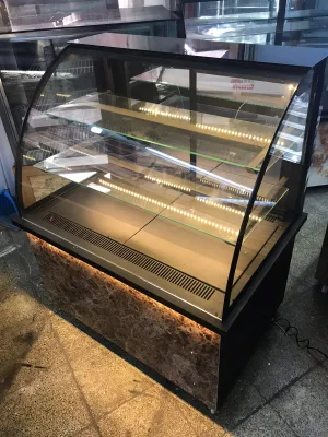 Pasta Dolabı Bombe Camlı Mermer Dekorlu 100 cm ''FİYAT SORUNUZ''