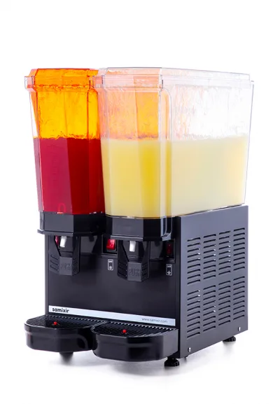 Samixir 2'li Şerbet - Limonata Makinesi - 40 Litre Siyah Gövde Ş+Ş