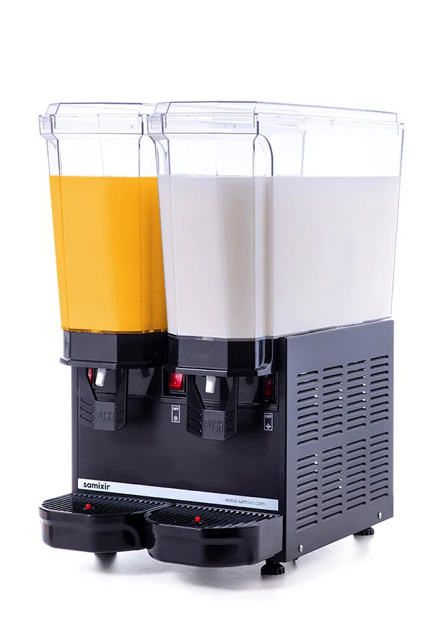 Samixir 2'li Ayran - Meşrubat Makinesi - 40 Litre Siyah Gövde A+A