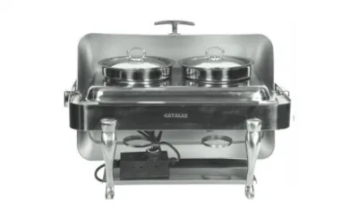Kayalar Rolltop Kapak Chafing Dish - Reşo 2'li Çorbalık 180 Derece Açılır Kapaklı Elektrikli '' Fiyat Sorunuz ''