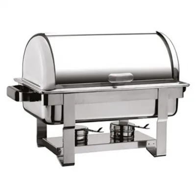 ''STOKTA YOK!'' Öztiryakiler Rolltop Kapak Chafing Dish - Reşo Jel Yakıtlı Ekonomik 