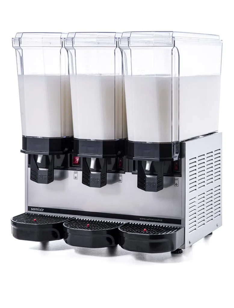 Samixir 3'lü Ayran - Meşrubat Makinesi - 60 Litre İnox Gövde A+A+A