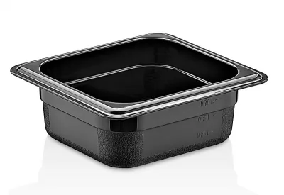 Polikarbon Siyah Gastronom Küvet 1/6 - 65 mm