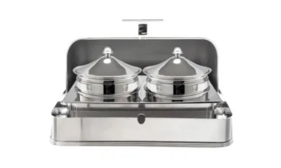 Kayalar Rolltop Kapak Chafing Dish - Reşo Ankastre 2'li Çorbalık 180 Derece Açılır Kapaklı Elektrikli '' Fiyat Sorunuz ''