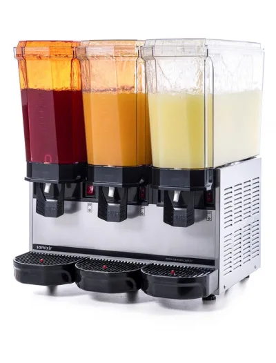 Samixir 3'lü Şerbet - Limonata Makinesi - 60 Litre İnox Gövde Ş+Ş+Ş