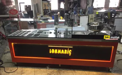 Çikolatalı Lokma Tezgahı - Tek Parça Lokma Tezgahı - 2 Adet Lokma Dolum Makinesi