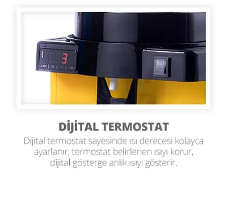 Samixir Panoramik Şerbet - Limonata Makinesi Dijital - 22 Litre Sarı Gövde
