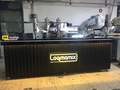 Çikolatalı Lokma Tezgahı - 3 Adet Lokma Dolum Makinesi - Lokma Sunum Tezgahı