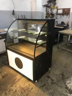 Pasta Dolabı Bombe Camlı Beyaz Dekorlu 100 cm ''FİYAT SORUNUZ''