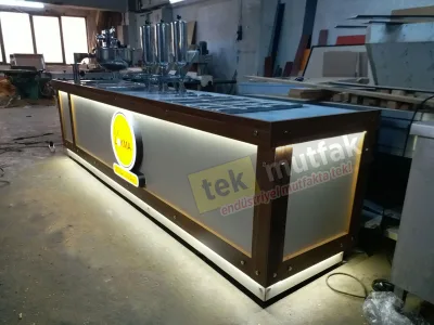 Çikolatalı Lokma Tezgahı - 3 Adet Lokma Dolum Makinesi - Tek Parça Tezgah