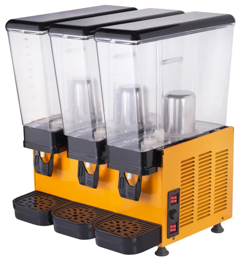Şerbetmatik 3 Hazneli Limonata Şerbet Makinesi - 3 x 20 litre S+S+S 
