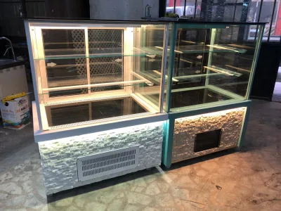 Pasta Teşhir Dolabı +4 derece Dik Camlı 3 Raflı Önü Doğal Taşlı ''FİYAT SORUNUZ''