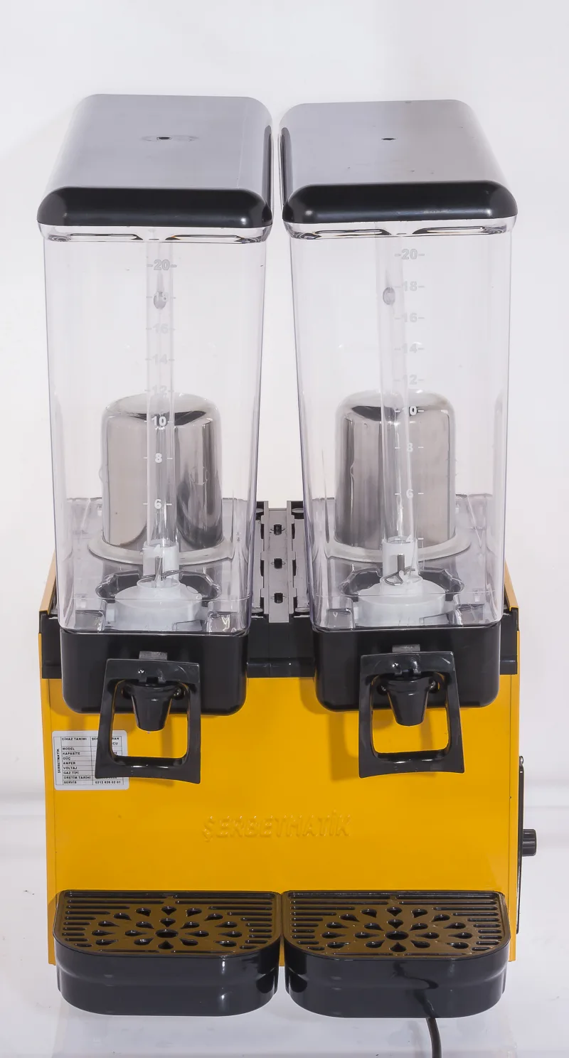 Şerbetmatik 2'li Limonata Şerbet Soğutma Makinesi - 2 x 20 litre S+S Yeni Model S Serisi