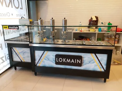 Çikolatalı Lokma Tezgahı - 3 Adet Çikolata Dolum Makinesi - 2 Parça Tezgah