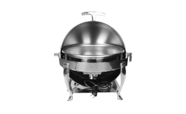 Kayalar Rolltop Kapak Chafing Dish - Reşo 180 Derece Açılır Kapaklı Yuvarlak Jel Yakıtlı '' Fiyat Sorunuz ''