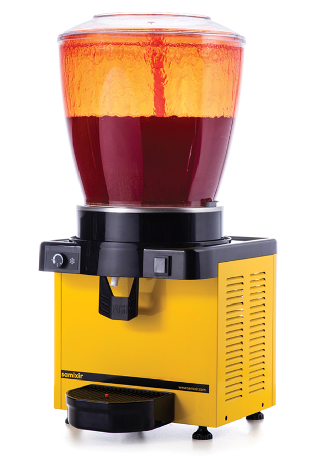 Samixir Panoramik Şerbet - Limonata Makinesi Analog - 22 Litre Sarı Gövde