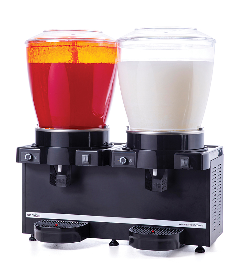 Samixir 2'li Şerbet - Ayran Makinesi - 44 Litre Siyah Gövde Ş+A