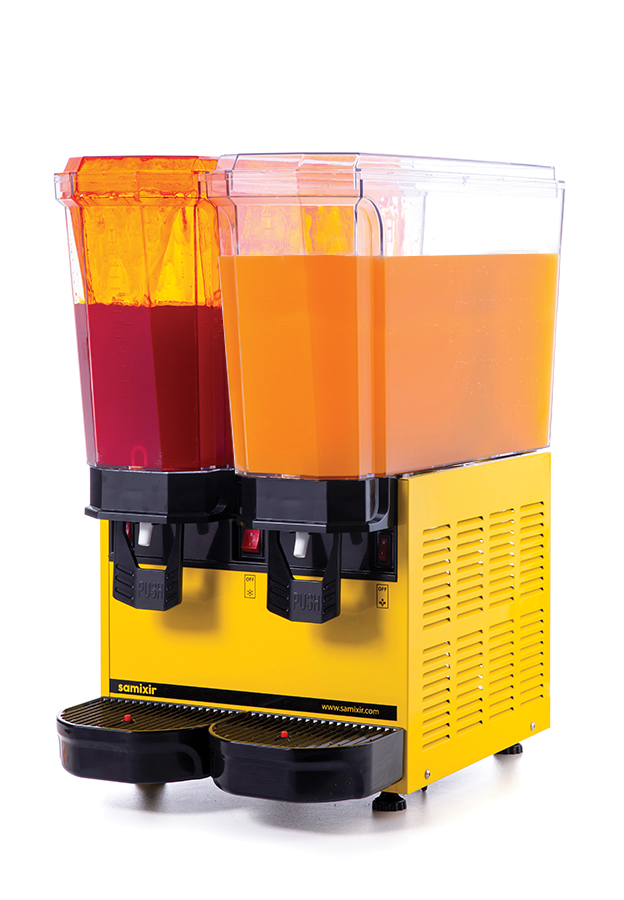 Samixir 2'li Şerbet - Ayran Makinesi 40 Litre Sarı Gövde Ş+A