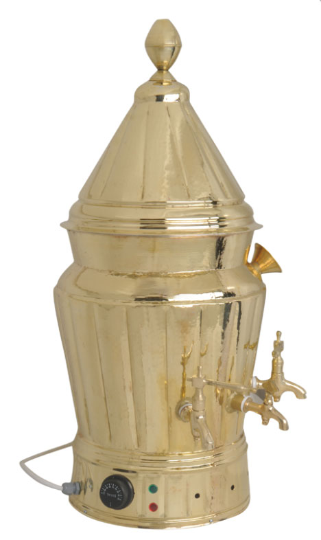 Sahlep Makinesi Motorlu Pirinç Karıştırıcılı Semaver 15 Litre