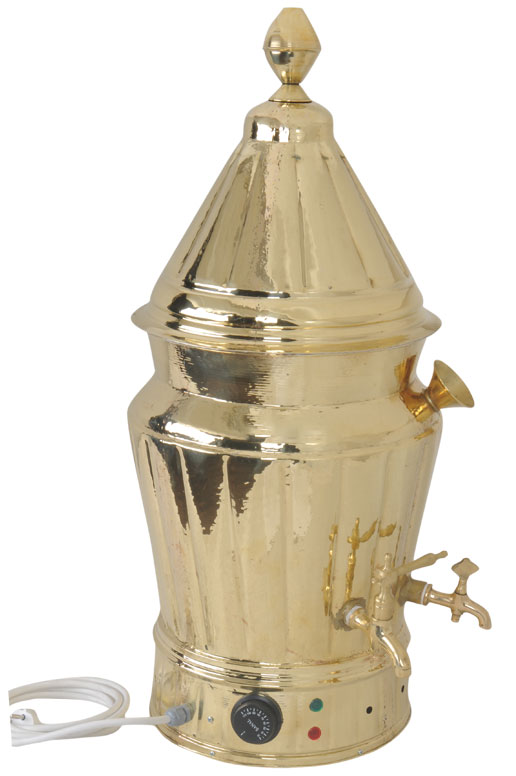 Sahlep Makinesi Motorlu Pirinç Karıştırıcılı Semaver 25 Litre