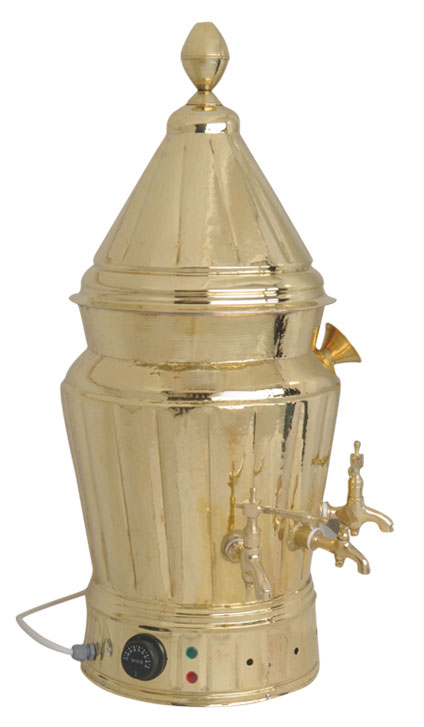 Sahlep Makinesi Motorlu Pirinç Karıştırıcılı Semaver 7,5 Litre