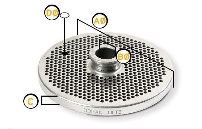 Doğan Çiftel 32 No Kıyma Makinesi Aynası 6 mm (Süzgeç)