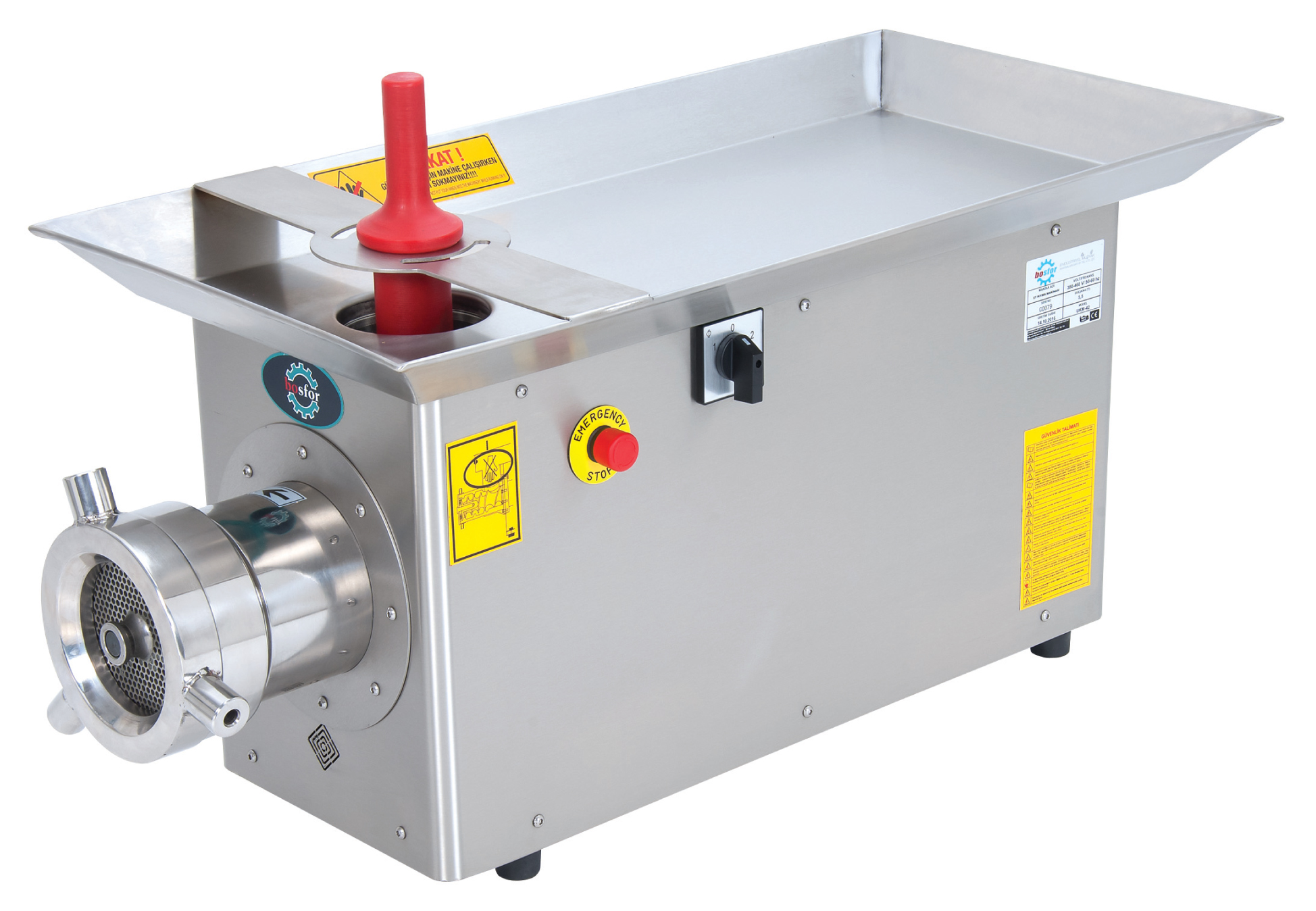 Bosfor 42 No Kıyma Makinesi UKM-42PT KOMPLE PASLANMAZ