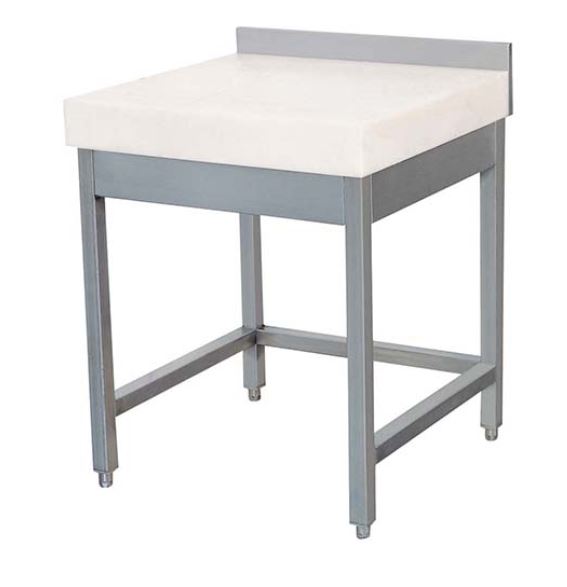 Polietilen Tablalı Paslanmaz Çalışma Tezgahı Açık 60x60x85