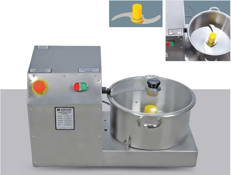 Süper Mikser Büyük Paslanmaz Sebze Parçalama Makinesi, Sensörlü SM-130 ''FİYAT SORUNUZ''