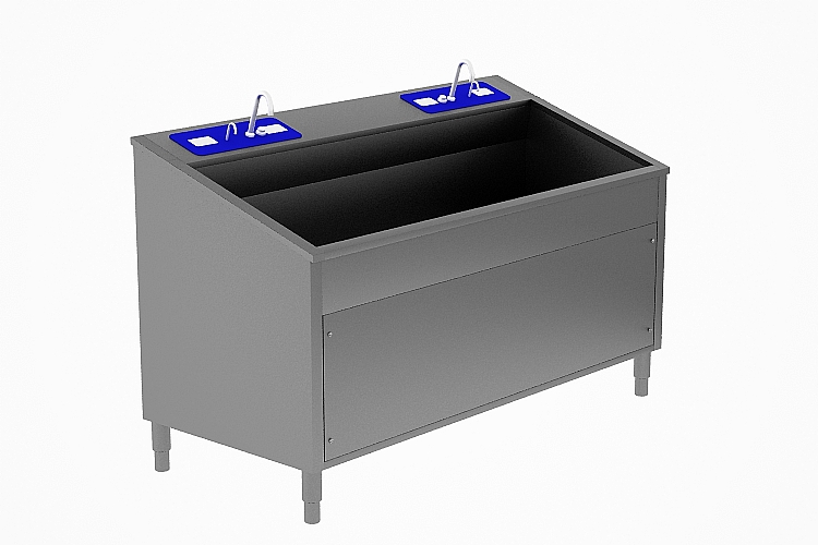 Doktor El Yıkama Ünitesi - Paslanmaz Çelik Doktor El Yıkama Ünitesi (2 Musluklu) ''FİYAT SORUNUZ''