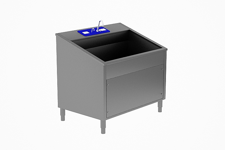 Doktor El Yıkama Ünitesi - Paslanmaz Çelik Doktor El Yıkama Ünitesi (Tek Musluklu) ''FİYAT SORUNUZ''