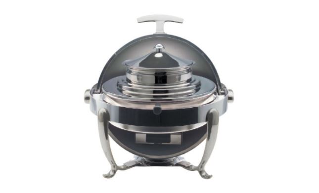 Kayalar Rolltop Kapak Chafing Dish - Reşo Çorbalık 180 Derece Açılır Kapaklı Yuvarlak Jel Yakıtlı '' Fiyat Sorunuz ''